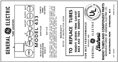 433C ; General Electric Co. (ID = 3027549) Radio