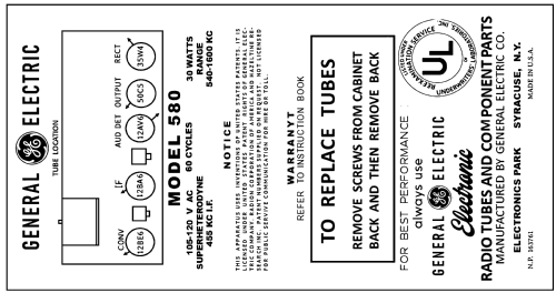 580 ; General Electric Co. (ID = 3101257) Radio