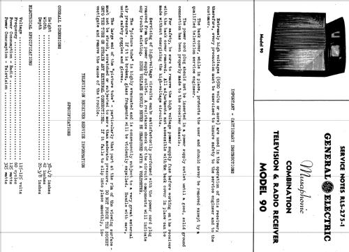 Musaphonic Instrument 90 ; General Electric Co. (ID = 1134842) TV-Radio