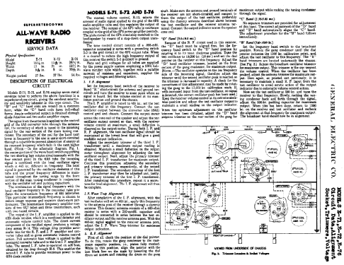 All-Wave E-71 ; General Electric Co. (ID = 402006) Radio