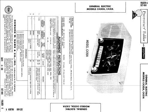 C430A ; General Electric Co. (ID = 510540) Radio