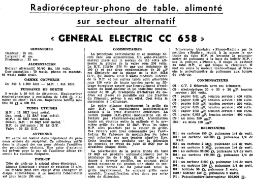 CC658 ; General Electric Co. (ID = 1769381) Radio