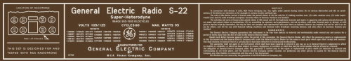 GE Junior S-22; General Electric Co. (ID = 3010581) Radio