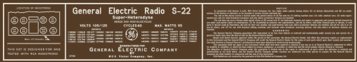 GE Junior S-22X; General Electric Co. (ID = 3010579) Radio