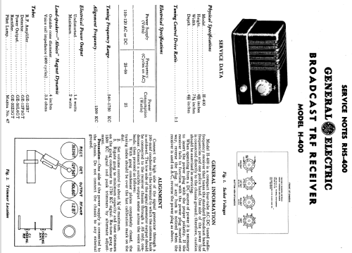 H-400 Pee Wee ; General Electric Co. (ID = 1116831) Radio