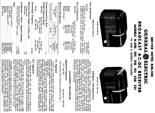 H-511 ; General Electric Co. (ID = 1116473) Radio