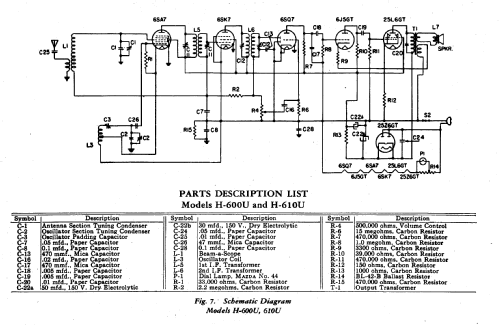 H-600U X ; General Electric Co. (ID = 168254) Radio