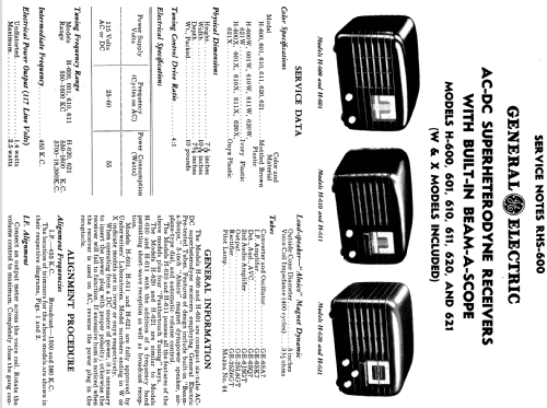 H-621W ; General Electric Co. (ID = 1116973) Radio