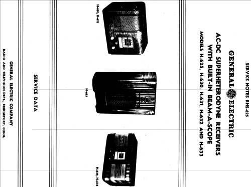 H-625 ; General Electric Co. (ID = 1126579) Radio