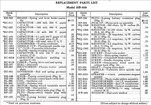 HB-408 ; General Electric Co. (ID = 1127256) Radio