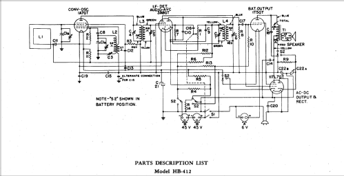 HB-412 ; General Electric Co. (ID = 168442) Radio