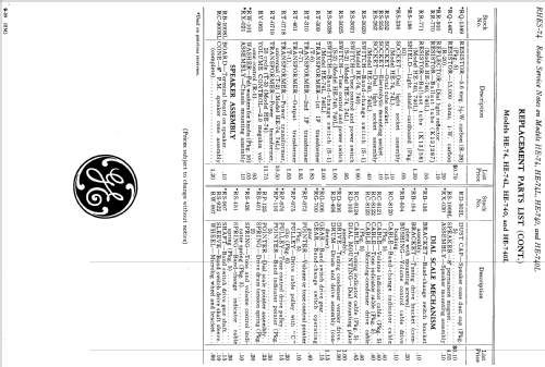 HE-74L ; General Electric Co. (ID = 1127741) Radio