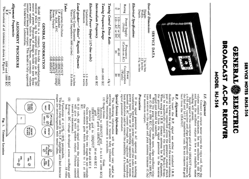 HJ-514 ; General Electric Co. (ID = 1127292) Radio