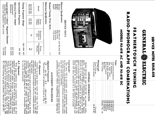 HJ-618 AC ; General Electric Co. (ID = 1127964) Radio