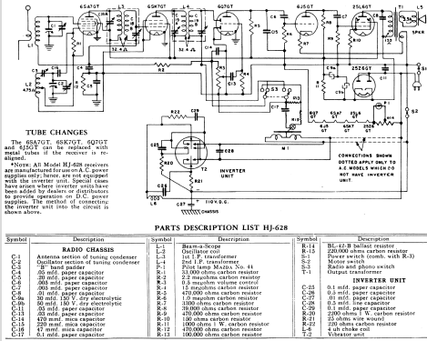 HJ-628 ; General Electric Co. (ID = 1127990) Radio