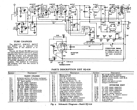 HJ-628 ; General Electric Co. (ID = 168502) Radio