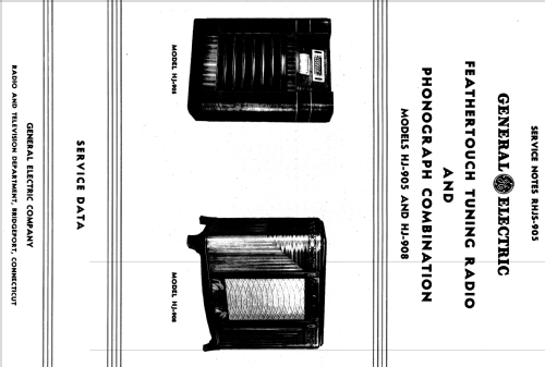 HJ-905 ; General Electric Co. (ID = 1128011) Radio