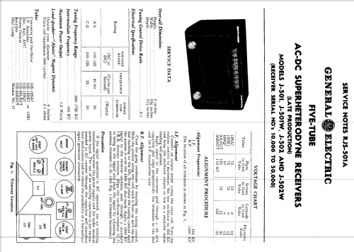 J-501W ; General Electric Co. (ID = 168897) Radio