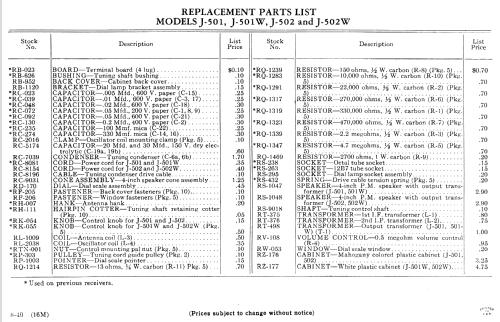 J-502 ; General Electric Co. (ID = 1129572) Radio