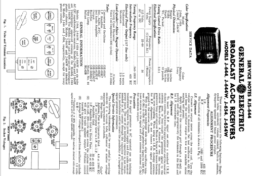 J-644W ; General Electric Co. (ID = 1130692) Radio