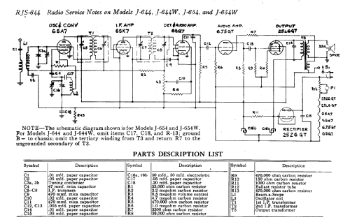 J-644W ; General Electric Co. (ID = 168918) Radio