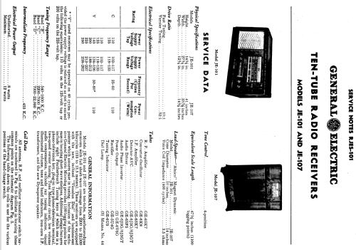 JE-107 ; General Electric Co. (ID = 1131406) Radio