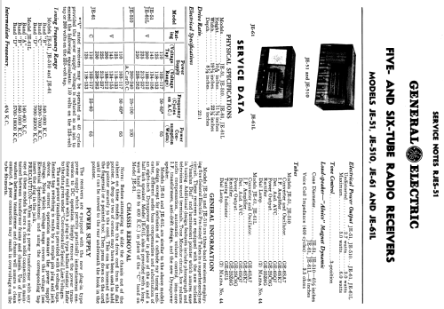 JE-61L ; General Electric Co. (ID = 1131097) Radio