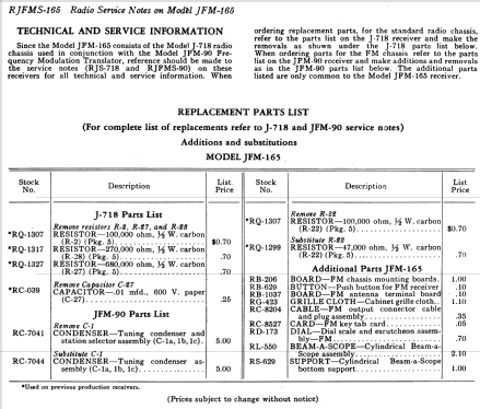 JFM-165 ; General Electric Co. (ID = 1131467) Radio