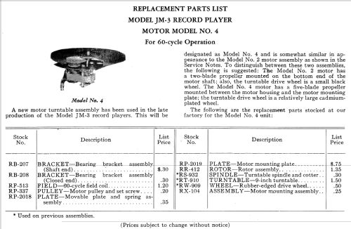 JM-3 ; General Electric Co. (ID = 1131836) R-Player