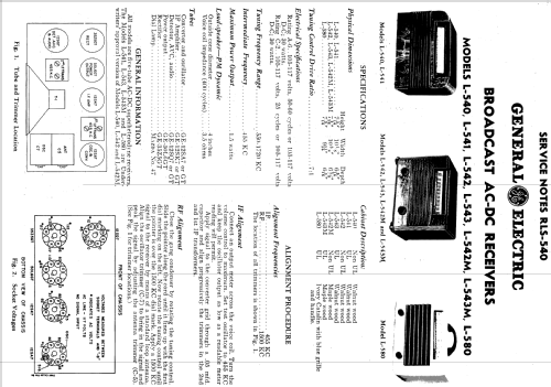 L-542 ; General Electric Co. (ID = 1132549) Radio