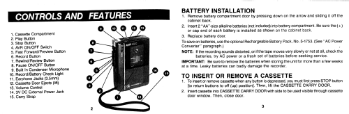 Mini Cassette Player/Recorder 3-5356A; General Electric Co. (ID = 2044582) R-Player