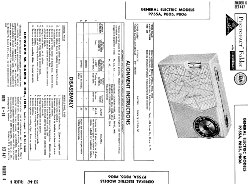 P805A ; General Electric Co. (ID = 647986) Radio