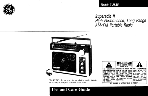 Superadio II 7-2885F; General Electric Co. (ID = 2043868) Radio