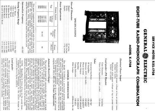 X-1708 ; General Electric Co. (ID = 1134491) Radio