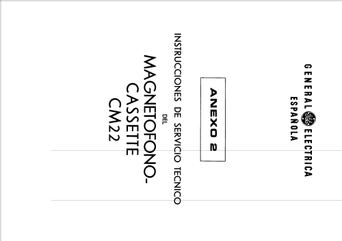 Magnetofono Cassette CM22; General Eléctrica (ID = 1972521) R-Player