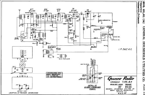 Grunow 651 Ch= 6-A; General Household (ID = 681640) Radio