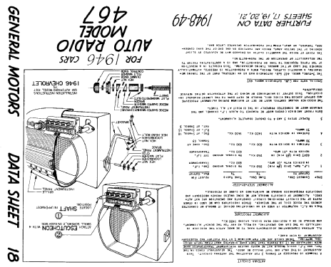 467 ; General Motors of (ID = 815491) Car Radio