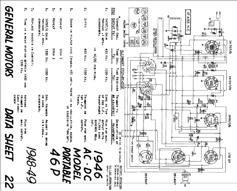 46P ; General Motors of (ID = 815465) Radio