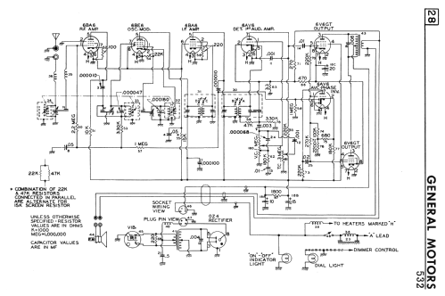 532 ; General Motors of (ID = 2293178) Car Radio