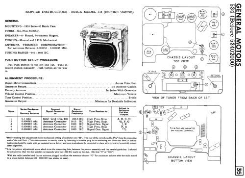 534 Early; General Motors of (ID = 2293257) Car Radio