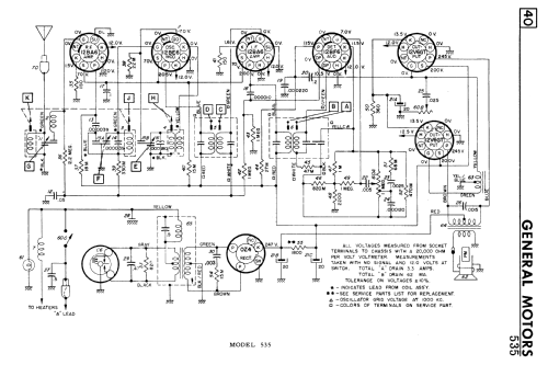 535 ; General Motors of (ID = 2293273) Car Radio