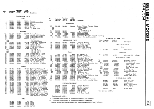 544 ; General Motors of (ID = 2311637) Car Radio