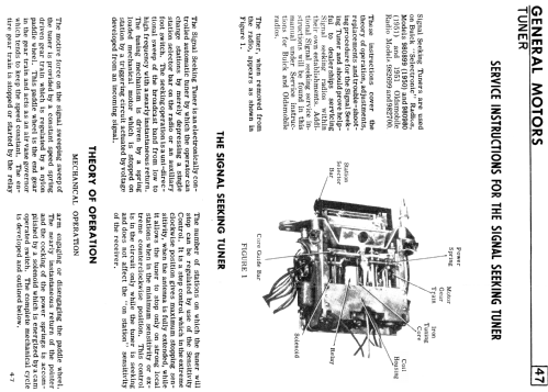 Signal Seeking Tuner ; General Motors of (ID = 816332) mod-past25