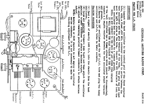 Salem 220 S-10B; General Motors Radio (ID = 468041) Radio