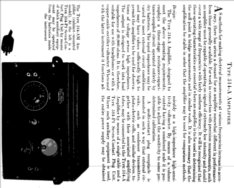 Amplifier 514-A; General Radio (ID = 1876161) Equipment