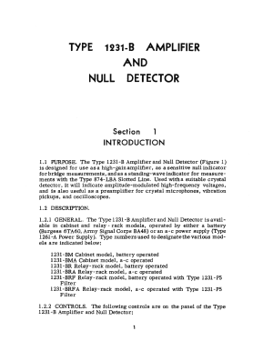 Amplifier and Null Detector 1231-B; General Radio (ID = 2951249) Equipment