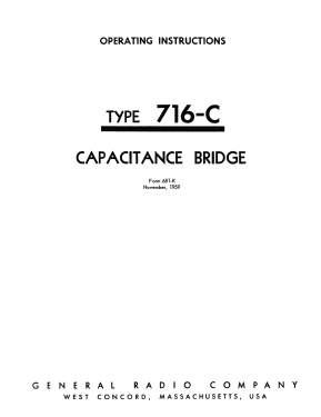 Capacitance bridge 716-c; General Radio (ID = 2951269) Equipment