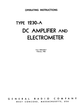 DC Amplifier and Electrometer 1230-A; General Radio (ID = 2952092) Equipment