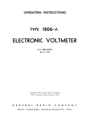 Electronic Voltmeter 1806-A; General Radio (ID = 2952096) Ausrüstung