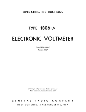 Electronic Voltmeter 1806-A; General Radio (ID = 2952096) Equipment